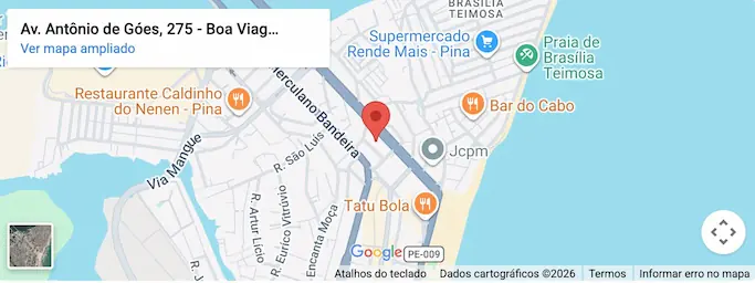 Mapa estático da Unidade Pina - Av. Antônio de Góes, 275, Sala 401